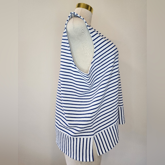 Jones New York Signature Sapphire and White Striped Tank Top NWT - Picture 7 of 11